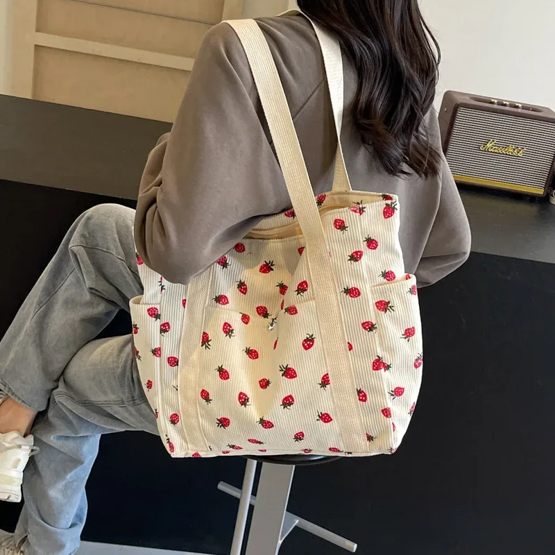 sac à main tendance en velours côtelé imprimé pour femme, sac à bandoulière de luxe pour les loisirs, le shopping et les trajets quotidiens, sac sous le bras pour femme
