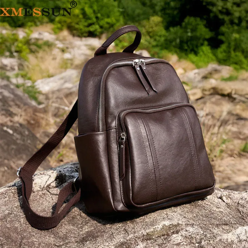 xmessun nouveaux sacs à dos en cuir souple pour femmes, sac à bandoulière de voyage de haute qualité au design européen et américain, a644