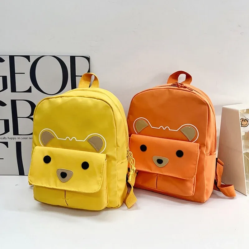 Dessin animé ours enfant sacs à dos mignon enfants sac d'école grande capacité maternelle toile sac garçon fille voyage aller à l'école sac à dos