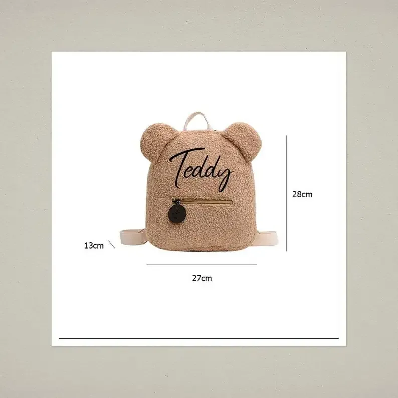 sacs à dos ours personnalisés nom personnalisé portable enfants voyage shopping sacs à dos femmes mignon ours en forme d'épaule sac à dos