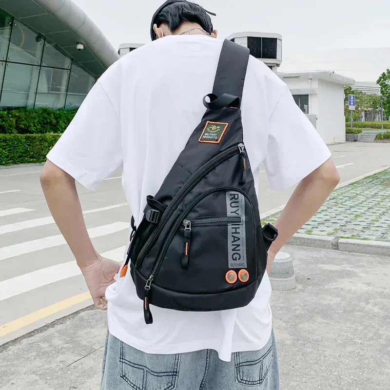 sacs à bandoulière pour hommes sacs à bandoulière de voyage sac de poitrine militaire pour voyage scolaire sac de messager en nylon imperméable noir vert