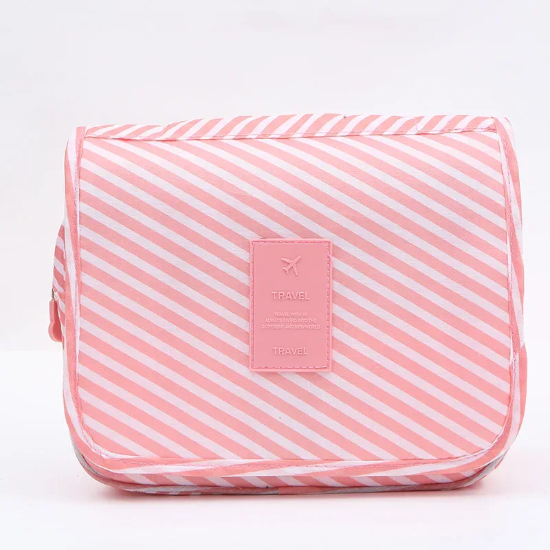 sac de maquillage de haute qualité pour femmes, sac à cosmétiques de voyage, crochet, organisateur de produits de toilette, rangement étanche, sac de lavage suspendu pour salle de bain