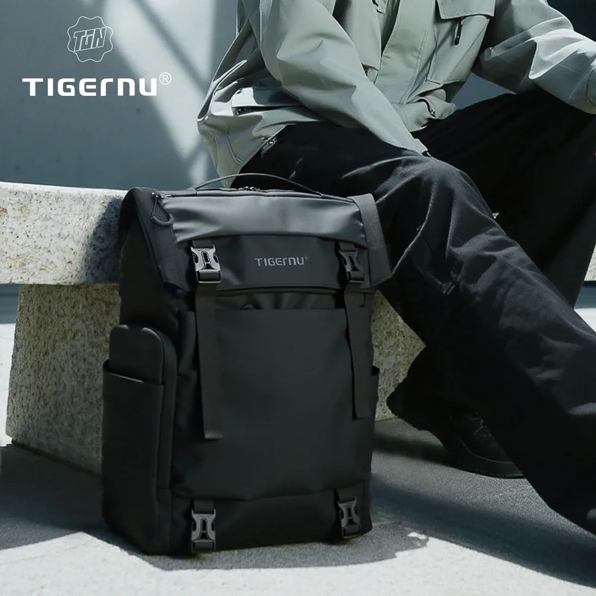 tigernu voyage sac à dos mâle tpu sac à dos étanche hommes sacs extensible hommes sac à dos sacs d'affaires école sac à dos