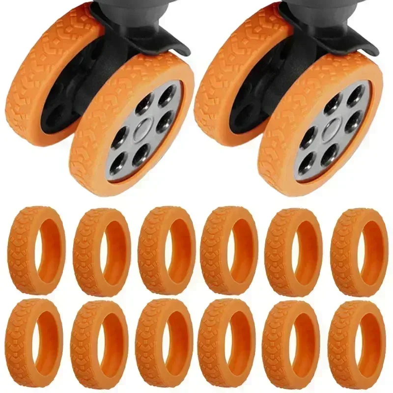 protecteur de roues de bagages en silicone, 2 à 24 pièces, roulettes, chaussures, valise de voyage, réduit le bruit, accessoires de couverture de protection de roue