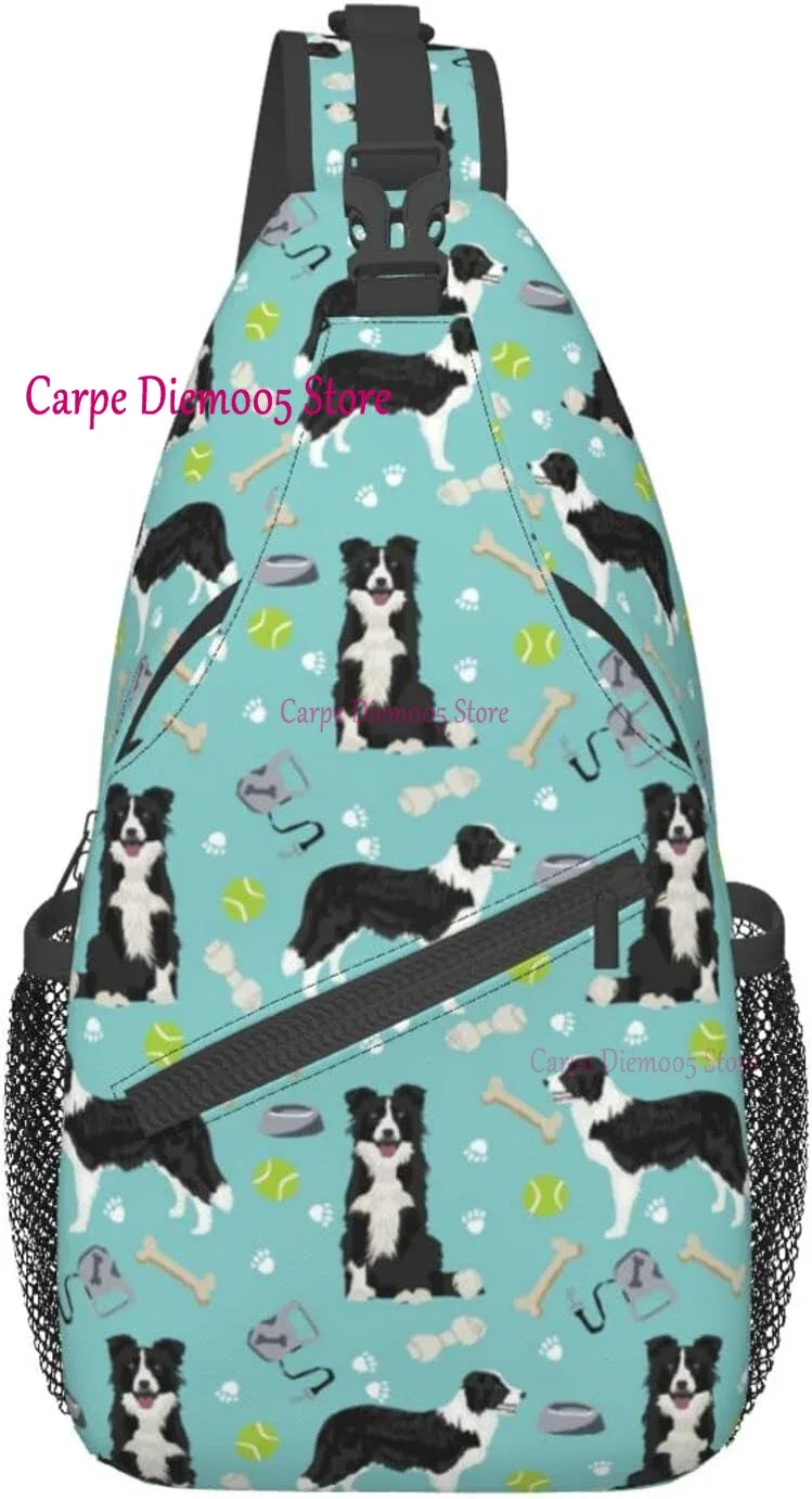 sac dos polyester motif chien floral petit format bandoulière poches extérieures voyage jour randonnée