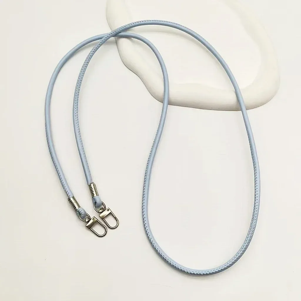 nouvelle sangle de remplacement fine et ronde en cuir pu, couleur unie, pour sac bandoulière ou croisé, longue de 120 cm, accessoire cordon de téléphone