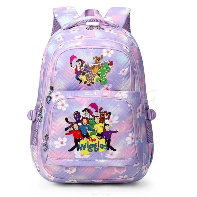 sacs d'école imprimés en 3d the wiggles, sac à dos d'école pour filles et adolescentes, sac à dos de voyage pour étudiants, sac à dos décontracté à la mode pour ordinateur portable
