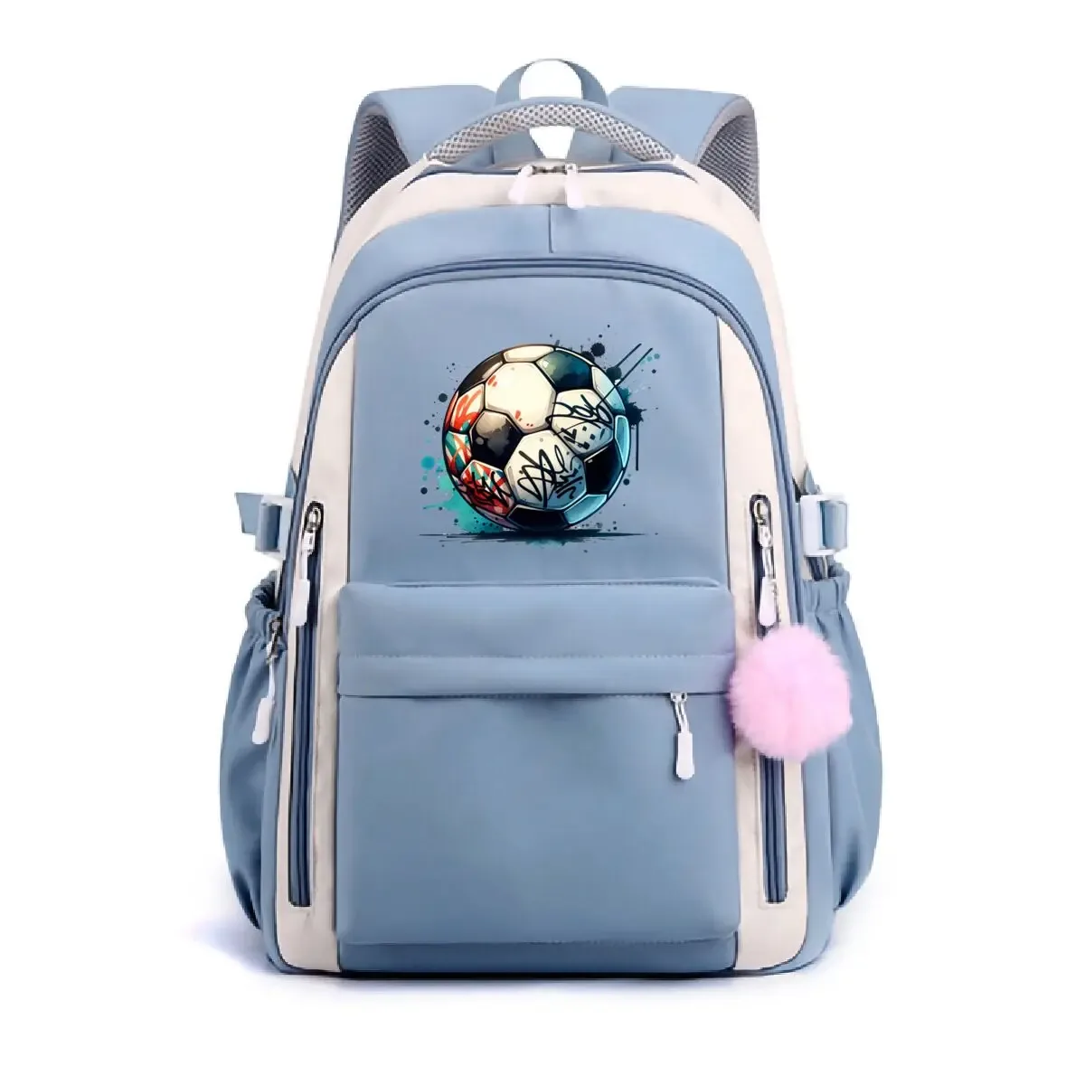 sac à dos tendance imprimé ballon de football pour étudiants, sac à dos de voyage en plein air pour femmes et hommes, sac à dos pour ordinateur portable, sacs d'école décontractés pour adolescents