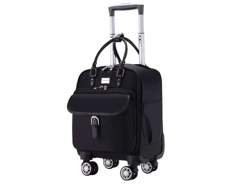 valise cabine 16 pouces pour femme, bagage à roulettes économique pour avion, sac de voyage à roulettes pour femme, sac fourre-tout de voyage