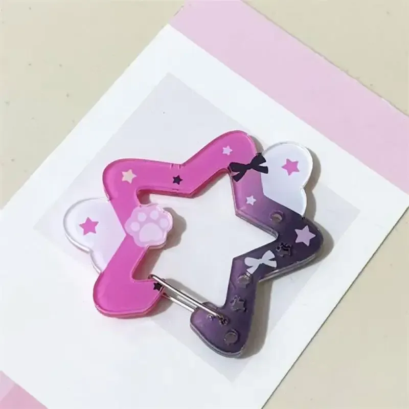 porte-clés mousqueton en acrylique kawaii, porte-clés de dessin animé mignon pour sac à dos, breloque de sac et accessoire de sac ita