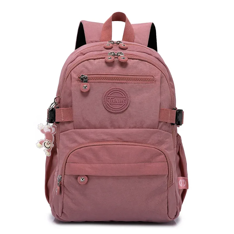 haute qualité nylon imperméable a4 étudiant cartable femmes hommes sac à dos léger sac de voyage bleu vert noir rouge rose m2303