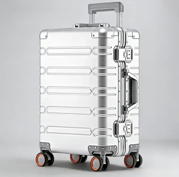 valise/sac de 24 pouces en alliage aluminium-magnésium de luxe, expédiée depuis l'ue, idéale pour les étudiants.