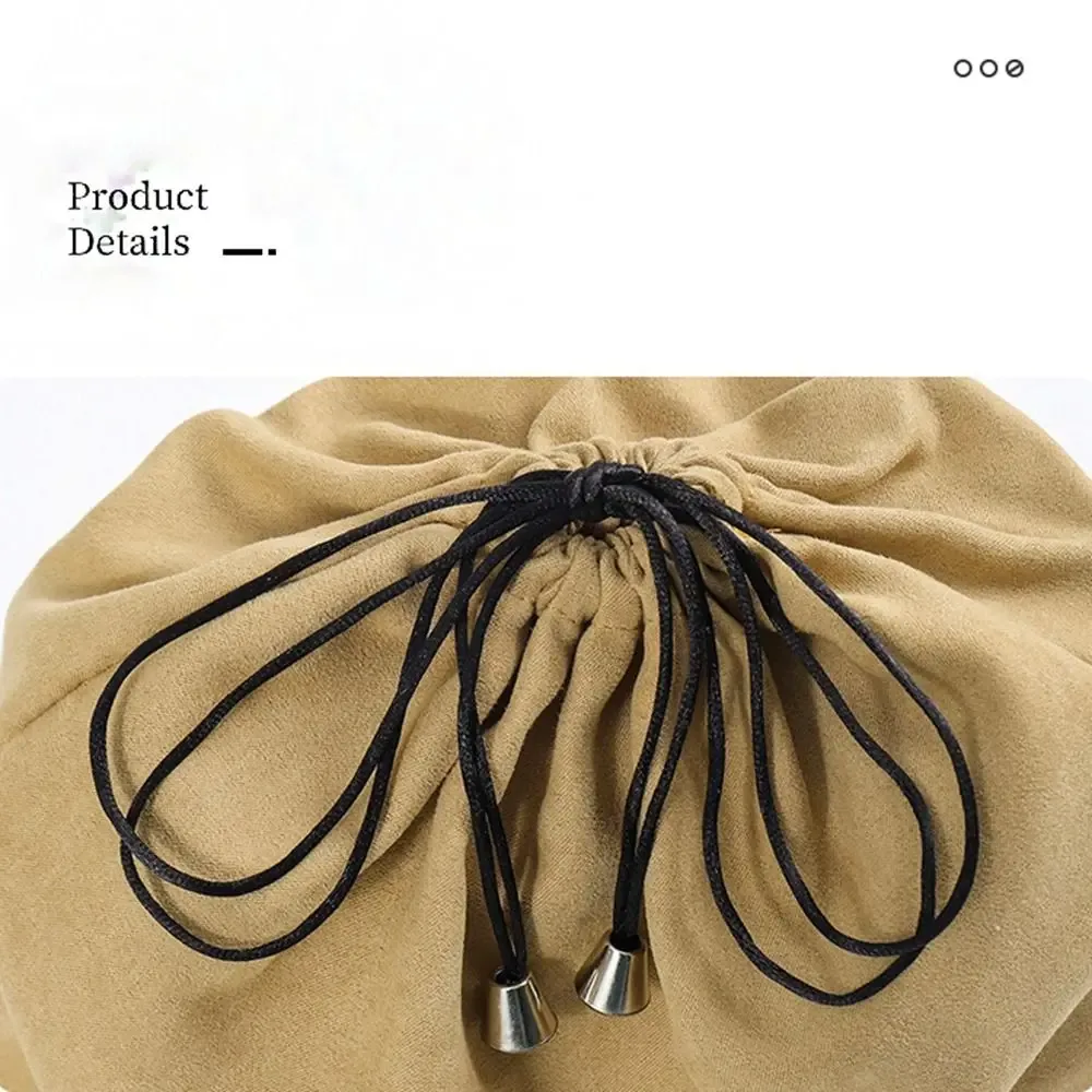 sac à cosmétiques en tissu avec cordon de serrage, sac de rangement anti-poussière, pochette de rangement anti-poussière grande capacité