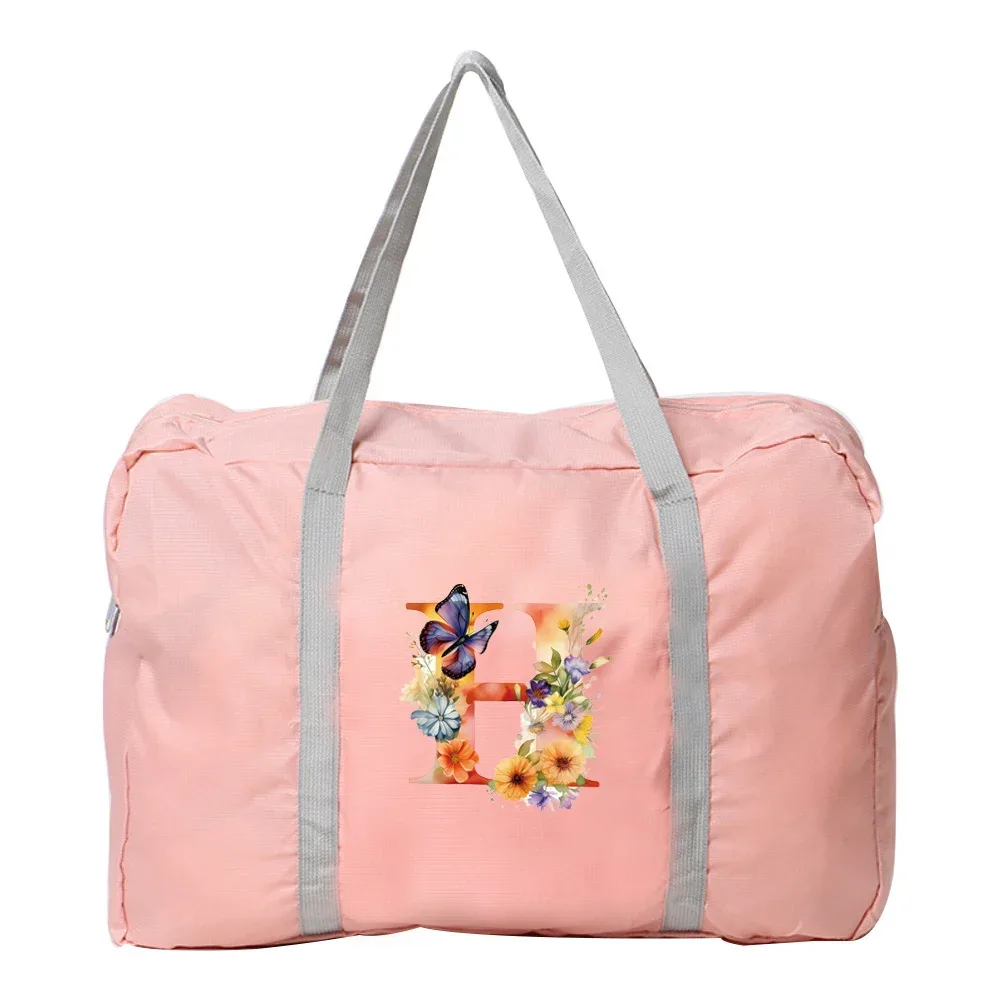 sac de voyage pliable réutilisable grande taille à motif papillon imprimé, sac de rangement écologique pour vêtements, sac de rangement pour articles ménagers et courses
