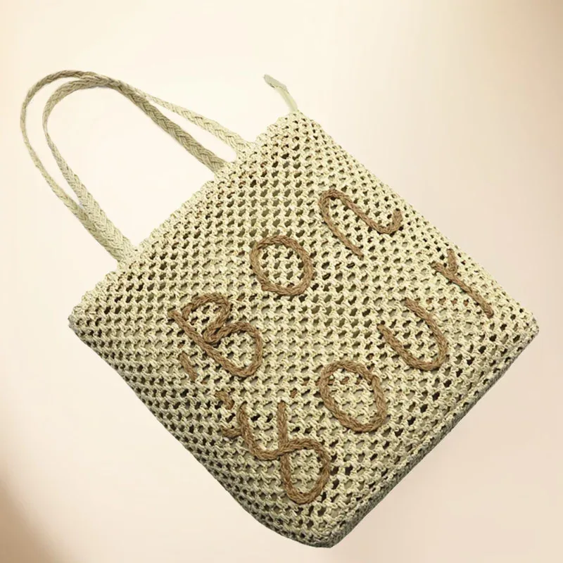 nouveau sac à bandoulière en paille tressée xmessun pour femme, sac de voyage décontracté de grande capacité pour la plage et les vacances, style créateur de mode