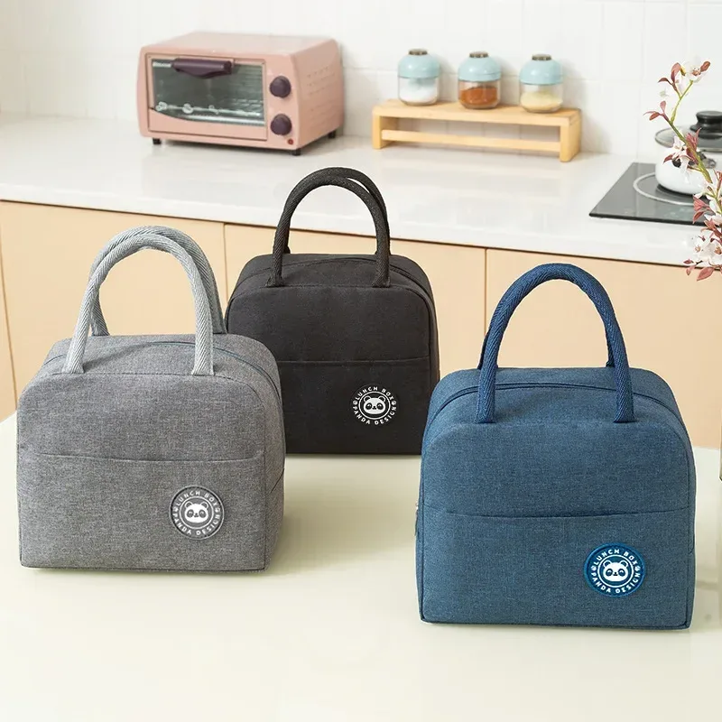sac de rangement de voyage unisexe multifonctionnel, sac isotherme portable, boîte à bento en aluminium imperméable, sac à bento pour étudiants