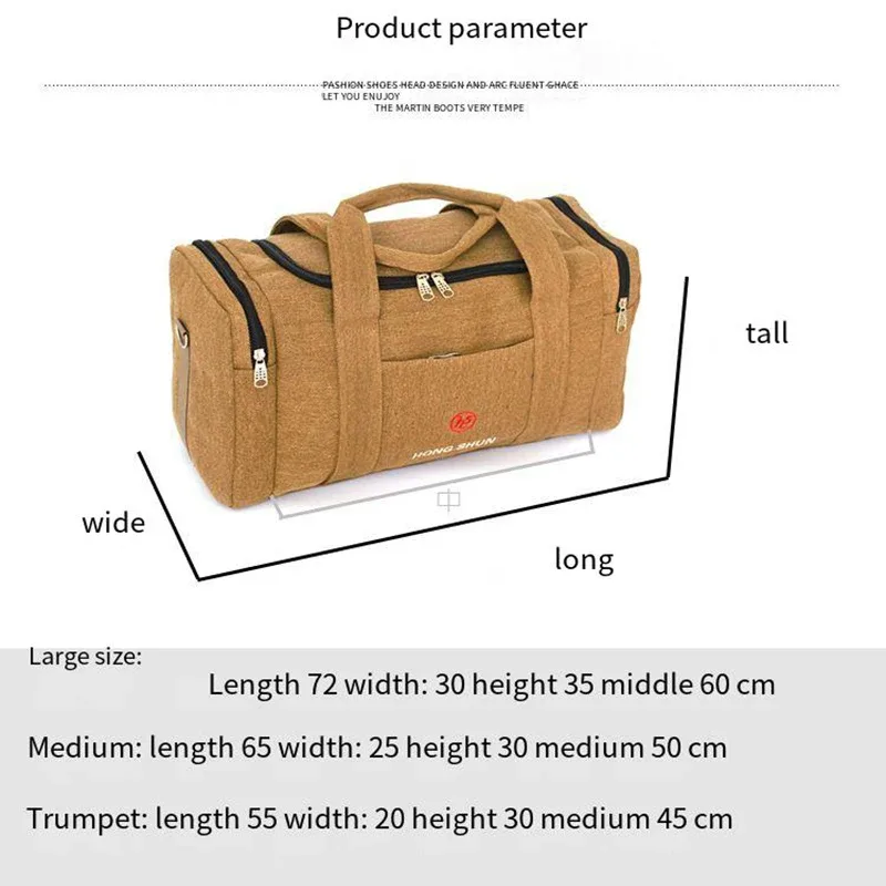 sac de voyage en toile épaisse pour homme, sac à bandoulière surdimensionné, sac à vêtements de travail, sac de déménagement