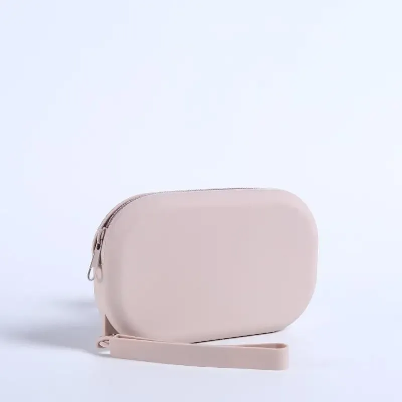 sac à fermeture éclair en silicone lisse pour écouteurs, portefeuille, organisateur de cosmétiques, porte-monnaie pour femmes et filles【smq】