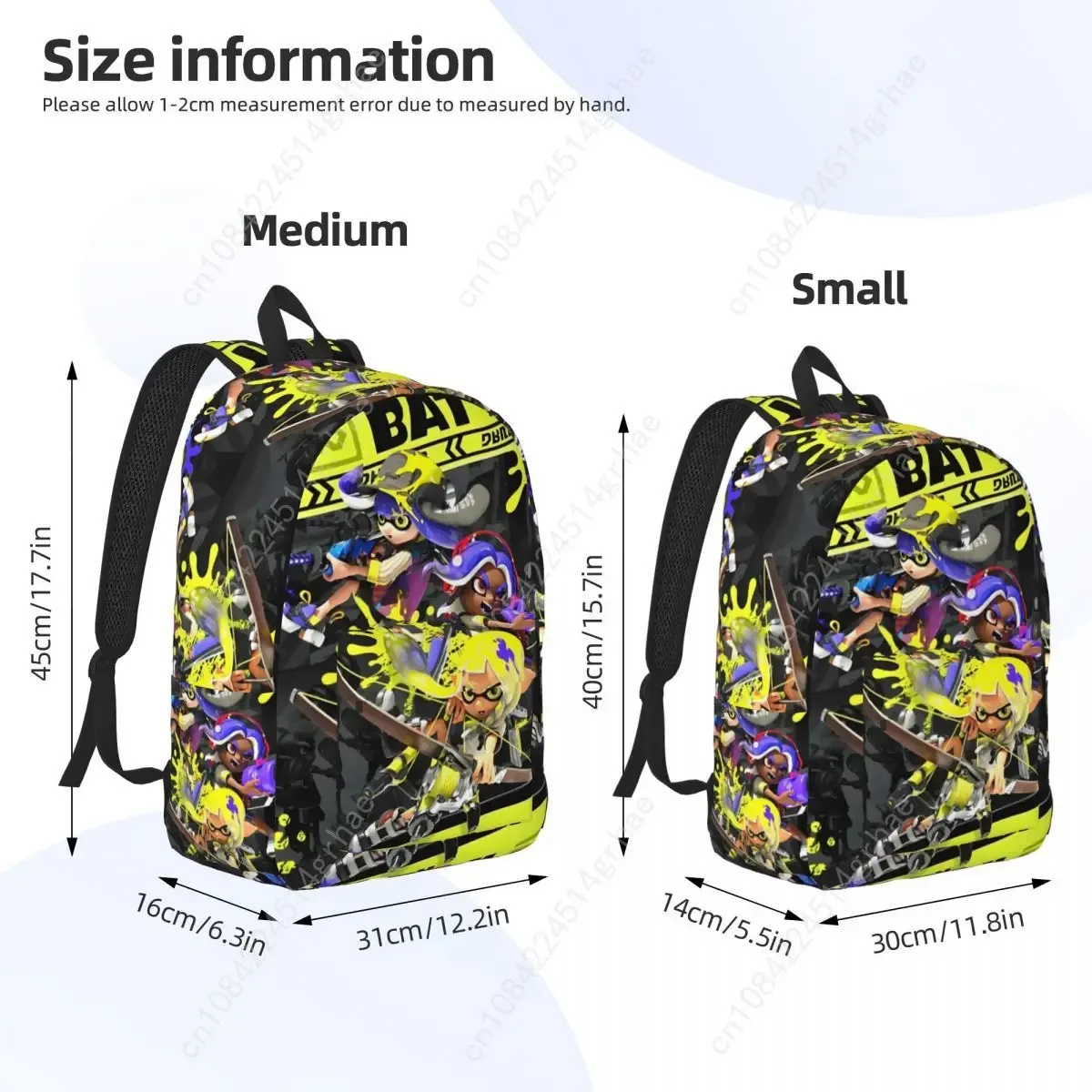 sac à dos pour adolescents splatoon, léger, pour étudiants, sac à dos d'affaires pour hommes et femmes, sacs en toile pour ordinateur portable