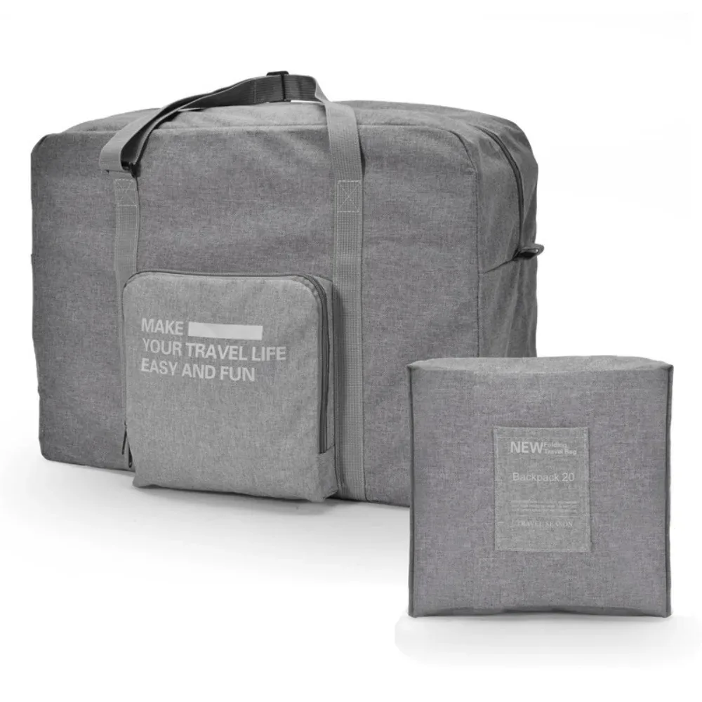 sac d'organisation de vêtements pliable, sac polochon de voyage en tissu oxford de grande capacité, sac à main de fitness étanche, sac de bagage de voyage