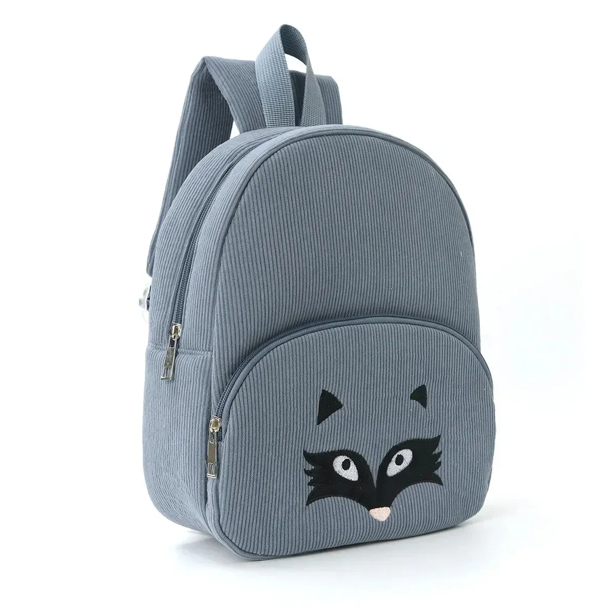 sac à dos pour tout-petits avec nom personnalisé, sac en velours côtelé ours de dessin animé de grande capacité, sac à dos en peluche avec nom brodé pour enfants