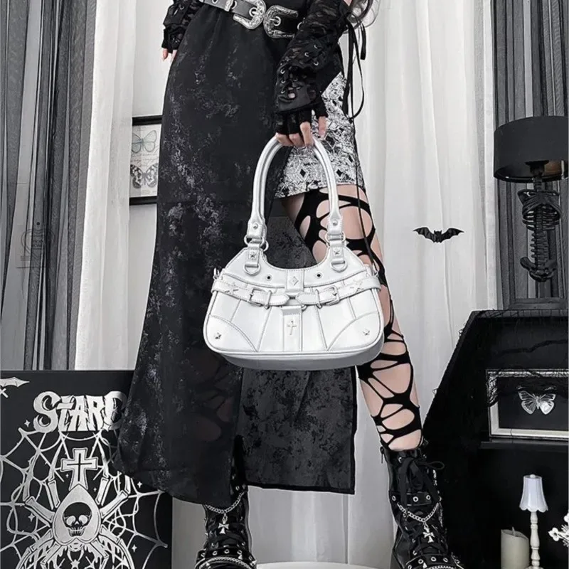 jiaerdi harajuku star ita sac femmes double sangle réglable en cuir transparent fourre-tout sac à main sous-culture quotidien polyvalent sac à bandoulière y2k
