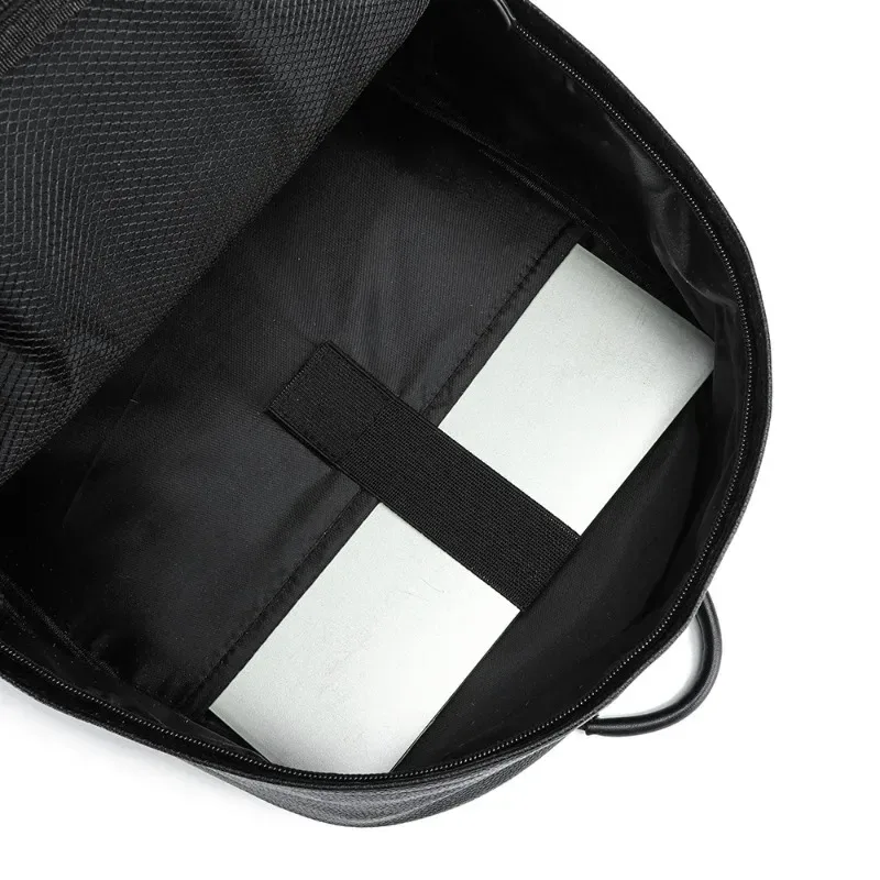 mode rayé sac à dos hommes de luxe en cuir pu hommes sac à dos affaires 14 pouces sacs à dos d'ordinateur portable mâle grande capacité cartable