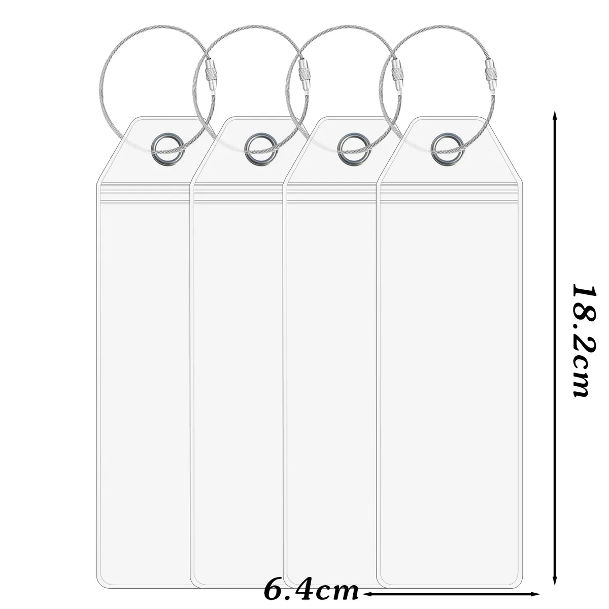 étiquette bagage caoutchouc transparente rose voyage croisière identification anneau métallique inoxydable sécurité bagages transport