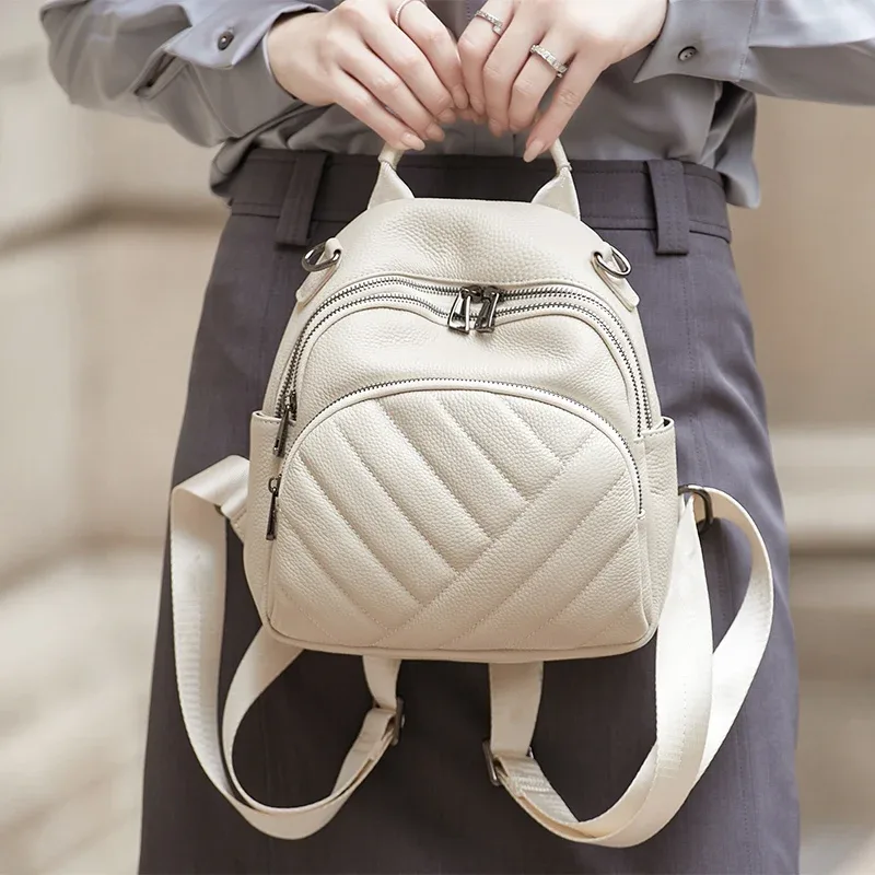 sac à dos zooler en cuir véritable pleine fleur 100% pour femme, nouvelle collection, luxe, grande capacité, sac de voyage de marque, design tendance # sc1826