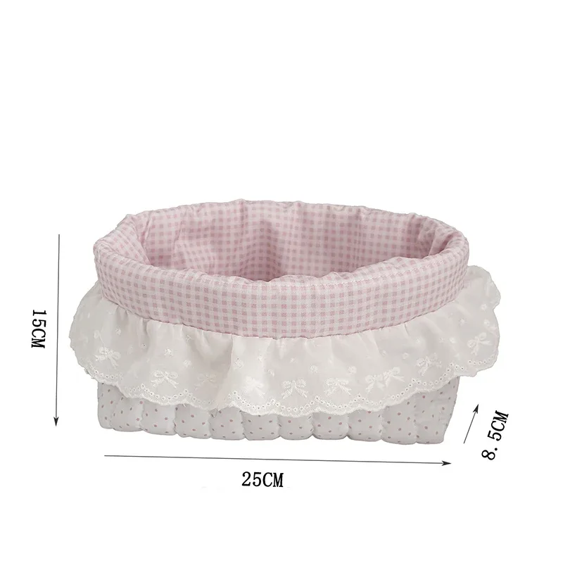 trousse de maquillage coréenne en dentelle à pois, étui de voyage tendance pour filles, grande capacité, rangement cosmétique, organisateur de pinceaux