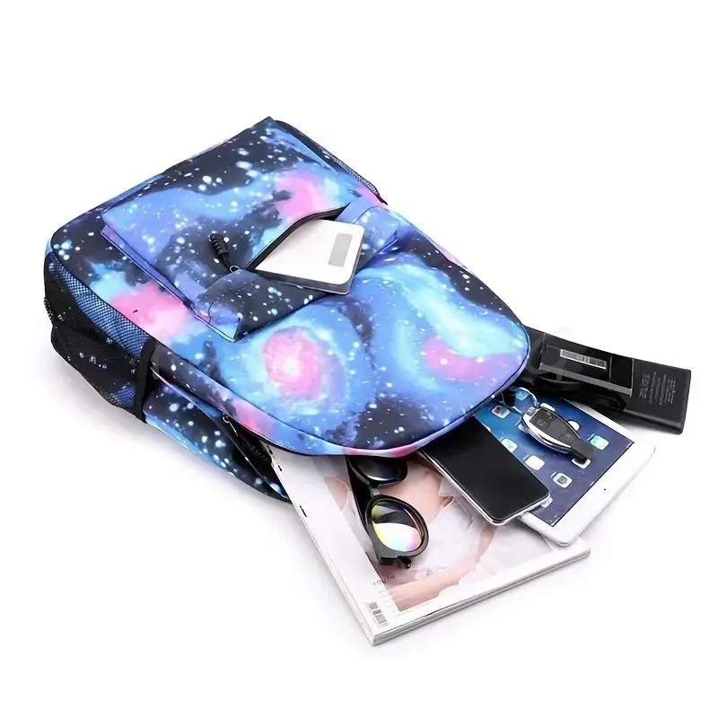 nouveau capybara anime imprimer 3 pièces/ensemble sac à dos adolescent garçon sac d'école ordinateur portable sac à dos école cadeau sac à dos avec sac à bandoulière décontracté