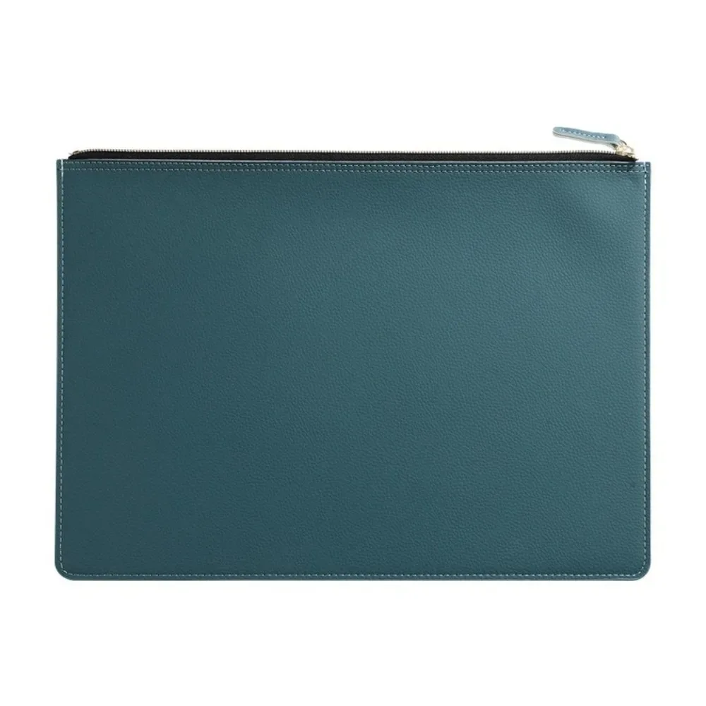 porte-documents a4 en cuir pu tendance, sac à fermeture éclair, sac à documents imperméable, plusieurs couleurs, grande capacité, sac d'information pour conférence