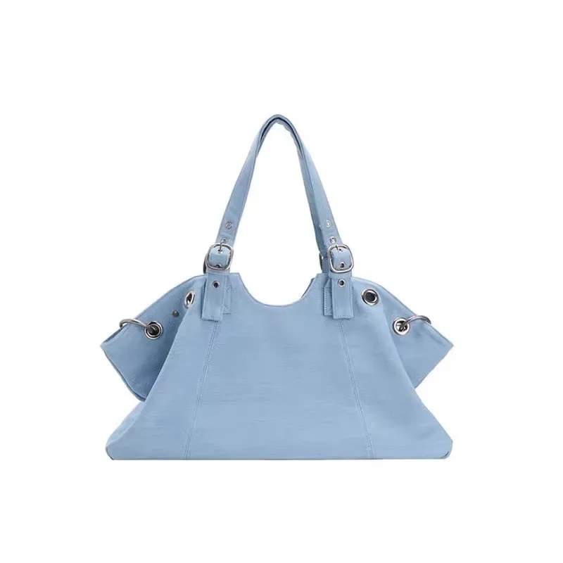 sac de moto y2k cool girl pour femmes, sac fourre-tout coréen haut de gamme de grande capacité, sac à bandoulière de voyage à la mode