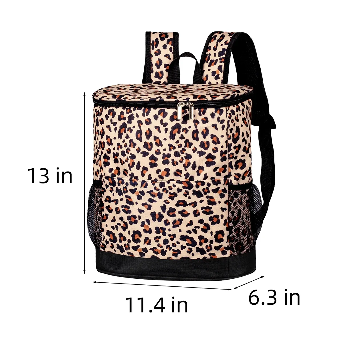 le sac à dos isotherme de voyage en plein air léopard de grande capacité peut contenir 20 canettes, sac à dos anti-fuite, adapté à la plage, au camping, au pique-nique