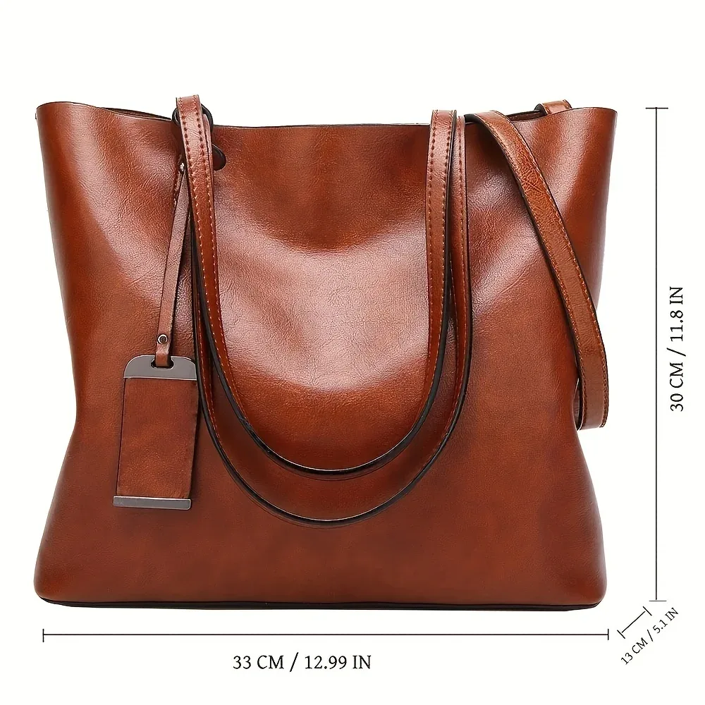 sac à main fourre-tout en cuir rétro classique pour femme, sac à bandoulière, documents, sac de travail, sac de séparation d'ordinateur, sac de voyage, à la mode