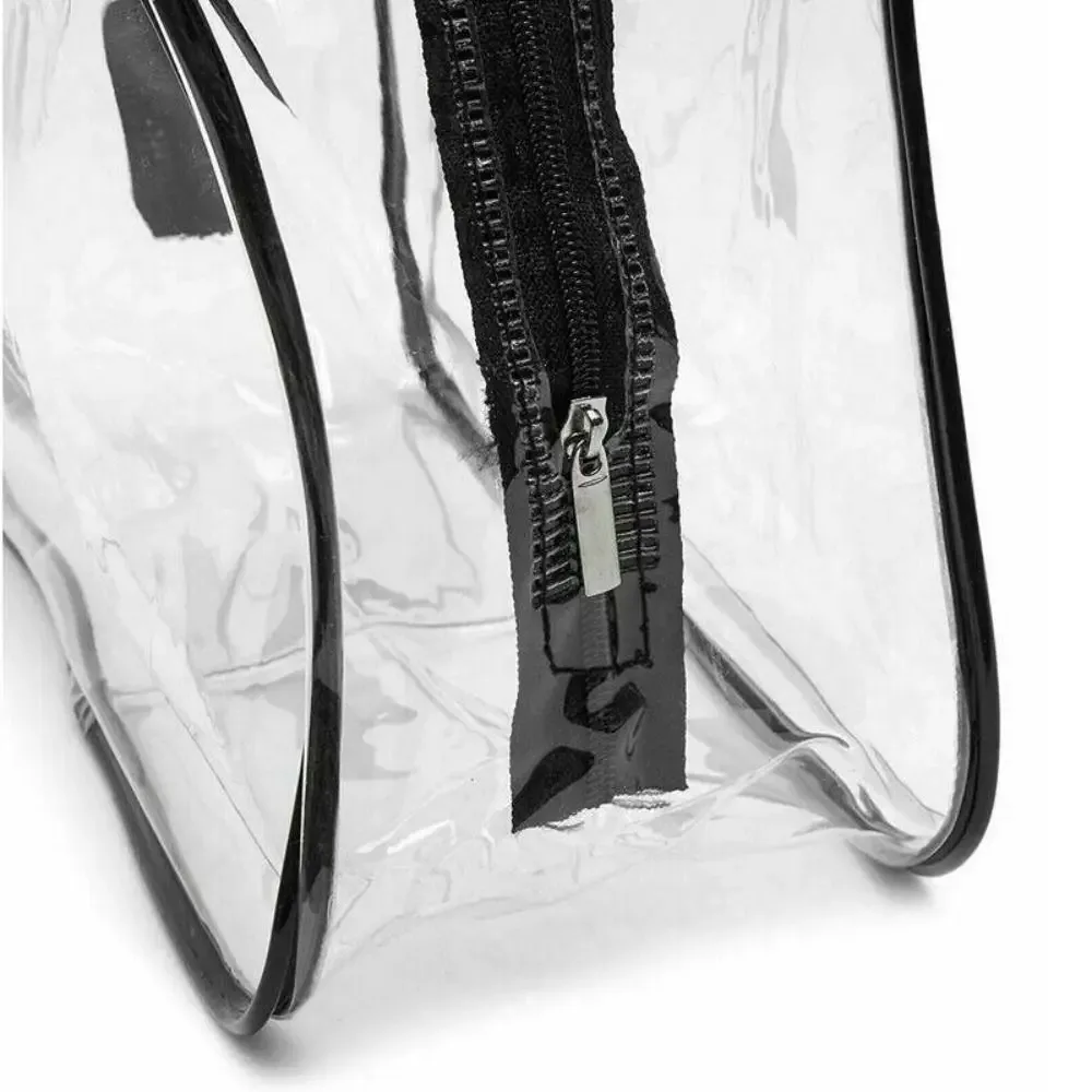 sac fourre-tout transparent approuvé par le stade, petit sac à main transparent pour voyage et concert, sac à cosmétiques en pvc, fourre-tout, trousse de toilette de voyage