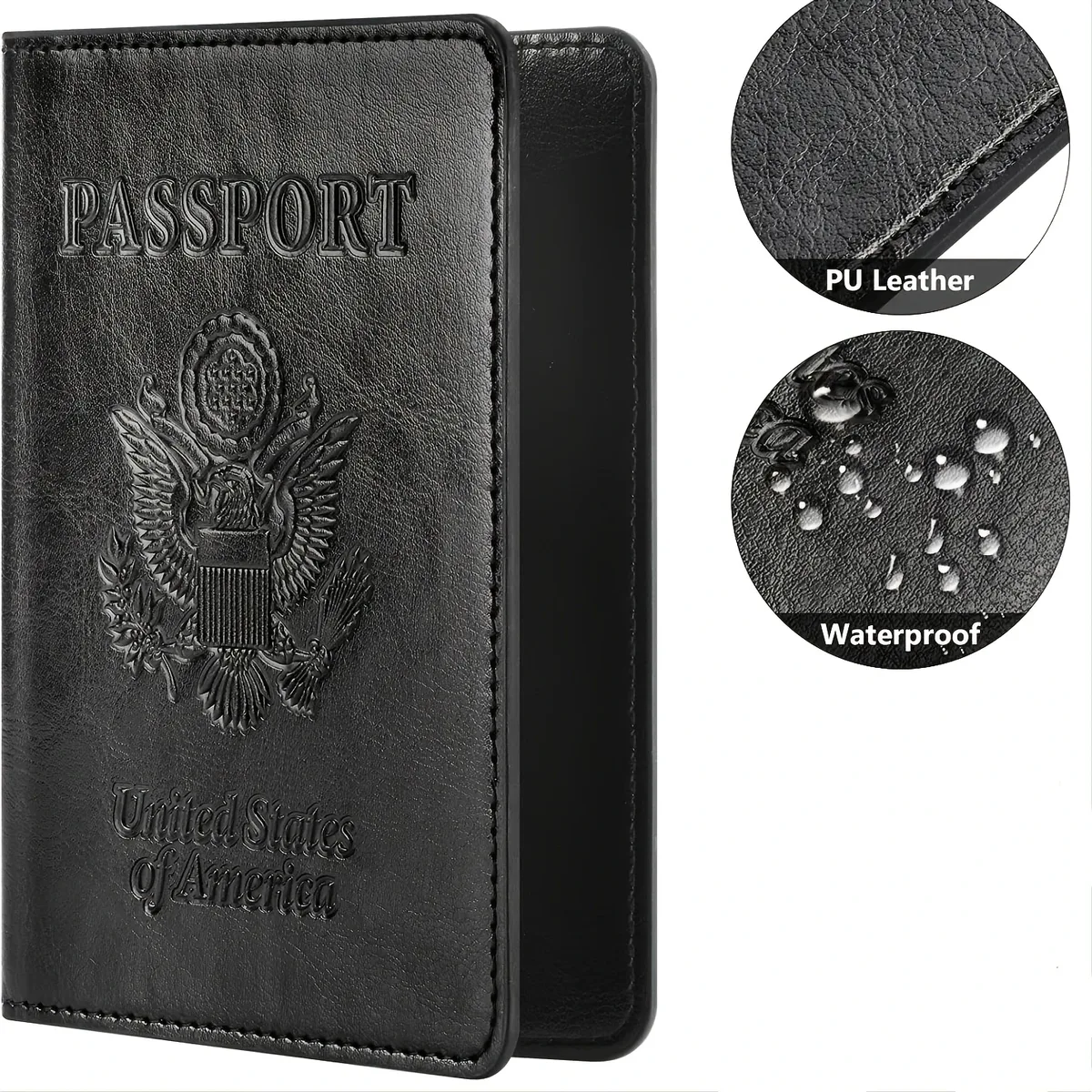 couverture de porte-passeport, portefeuille essentiel de voyage, blocage rfid, étui pour cartes en cuir, indispensable pour voyage international, accessoire de voyage
