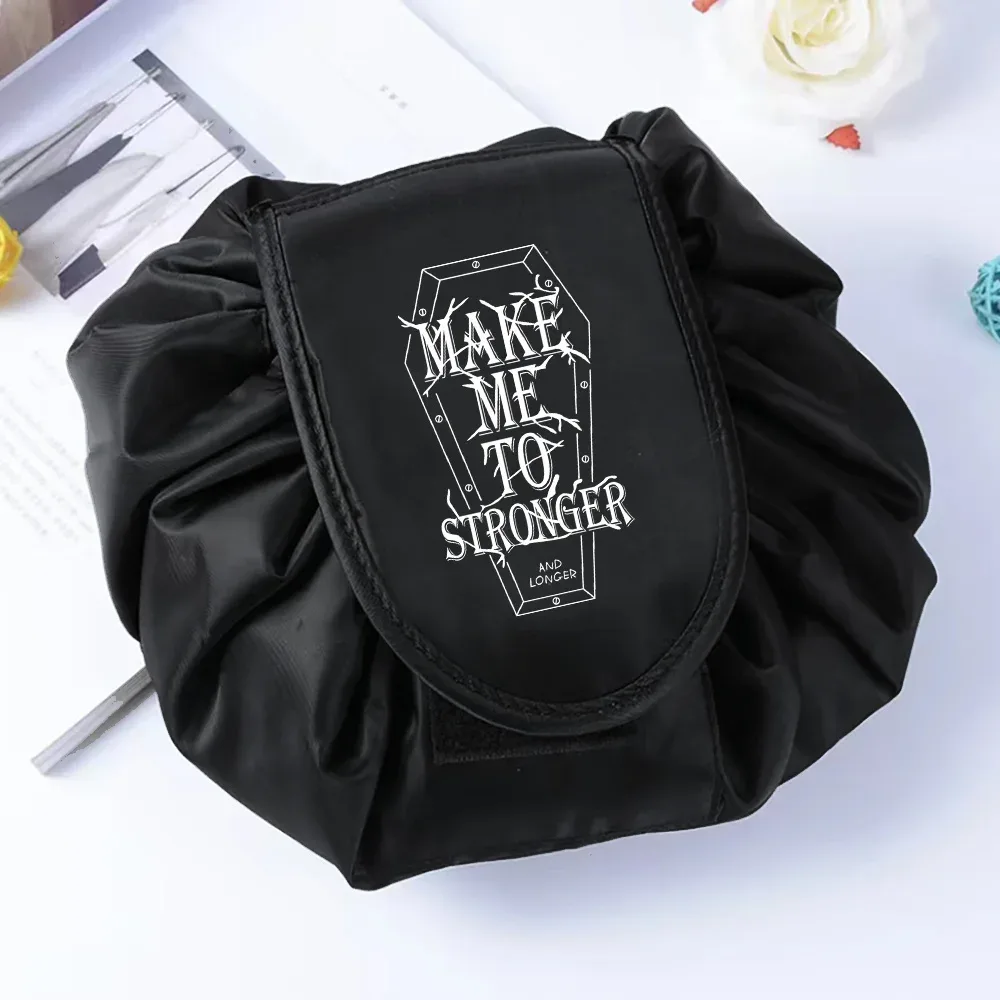 sac de rangement portable étanche pour cosmétiques, sac paresseux de proximité wstring, poudres de maquillage magiques, grande capacité, trousse de beauté de toilette de voyage