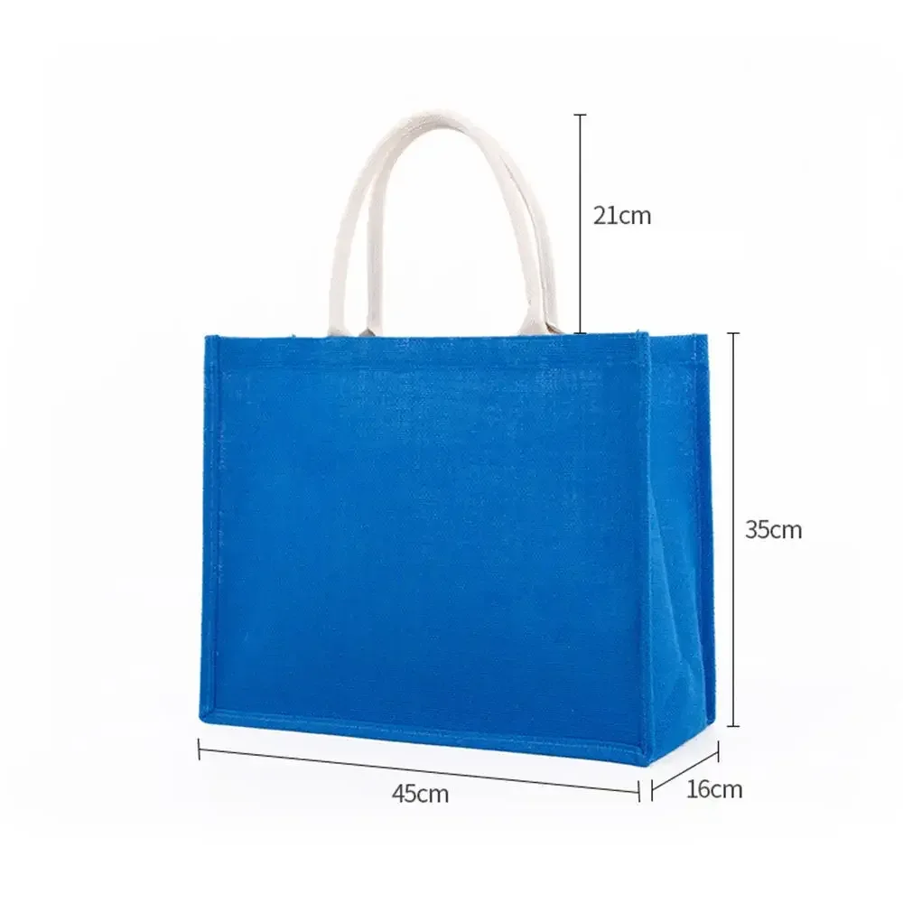 sac fourre-tout en toile de jute imperméable vintage, sacs en bambou, sac à main beige décontracté de grande capacité, sacs de plage portables, sacs d'évaluation de voyage