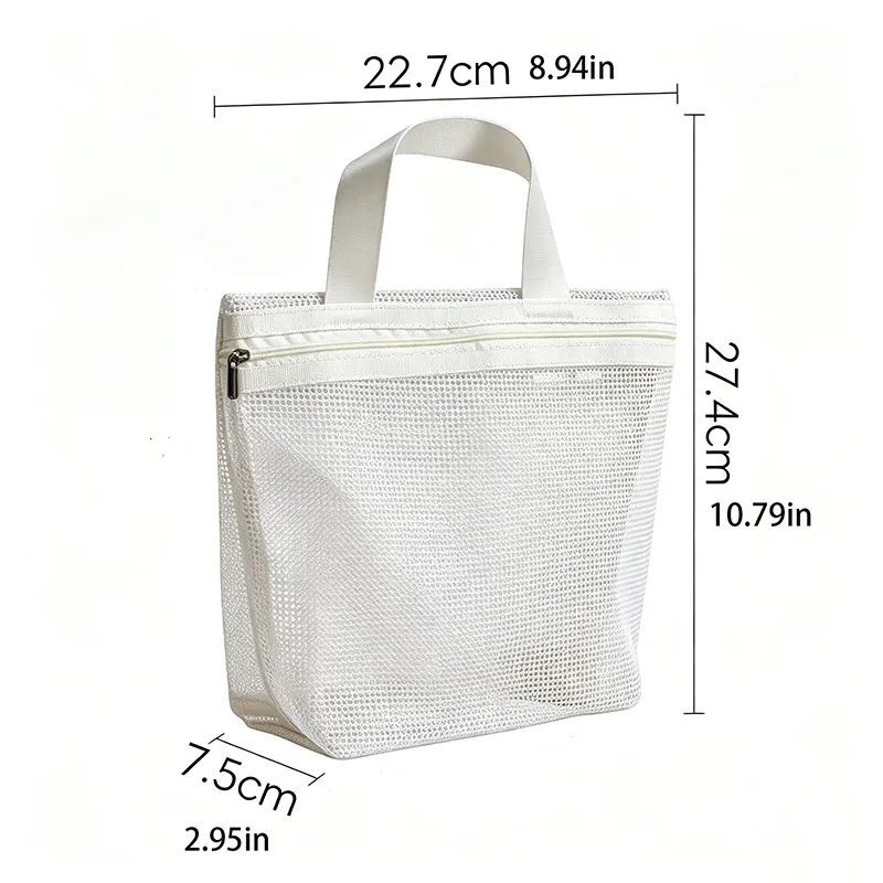 sac de voyage portable en maille transparente, sac de rangement de grande capacité, trousse de toilette, pochette organisatrice de sous-vêtements