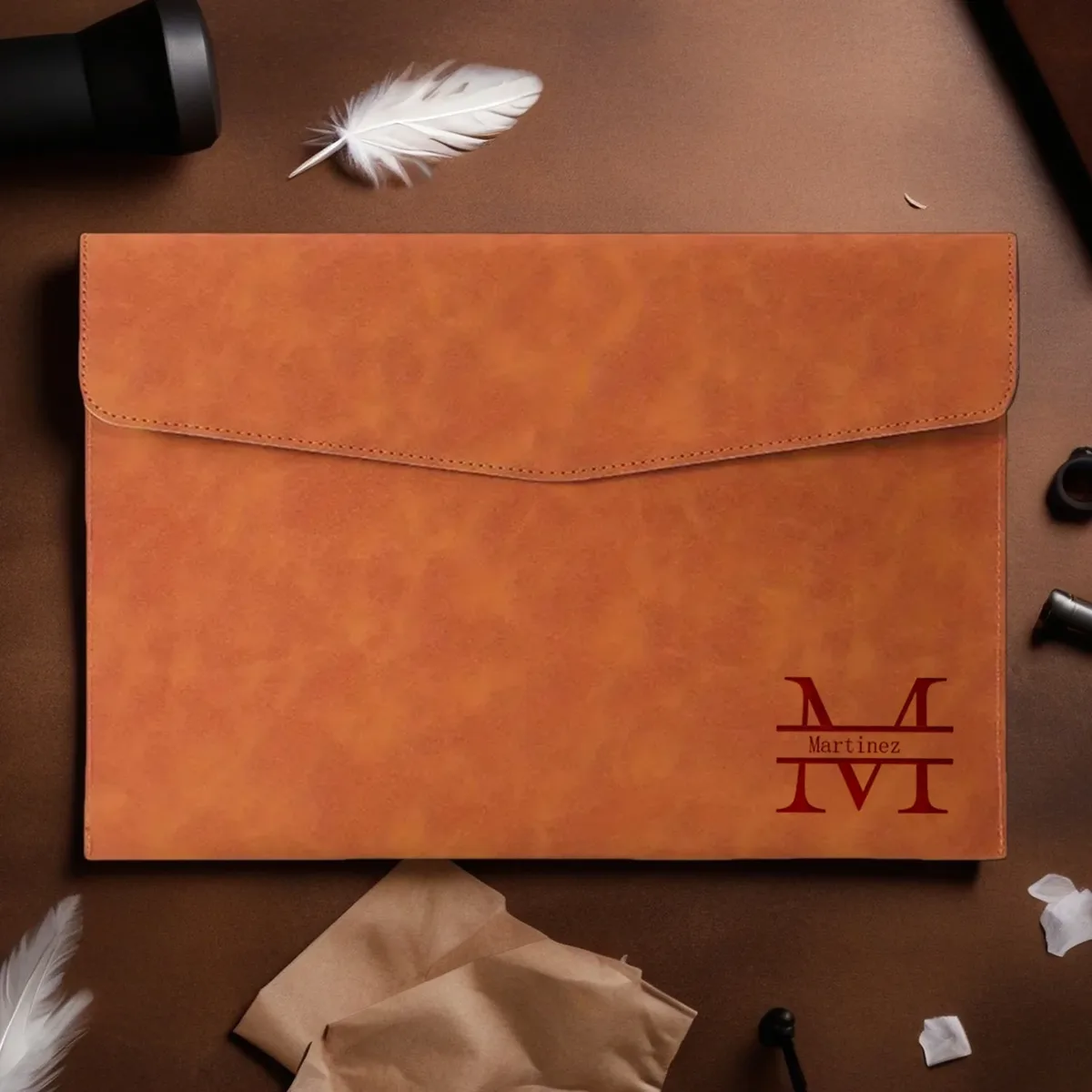 porte-documents a4 en cuir pu personnalisé avec nom, 5 couleurs, classeur pour le bureau et les voyages, organiseur élégant