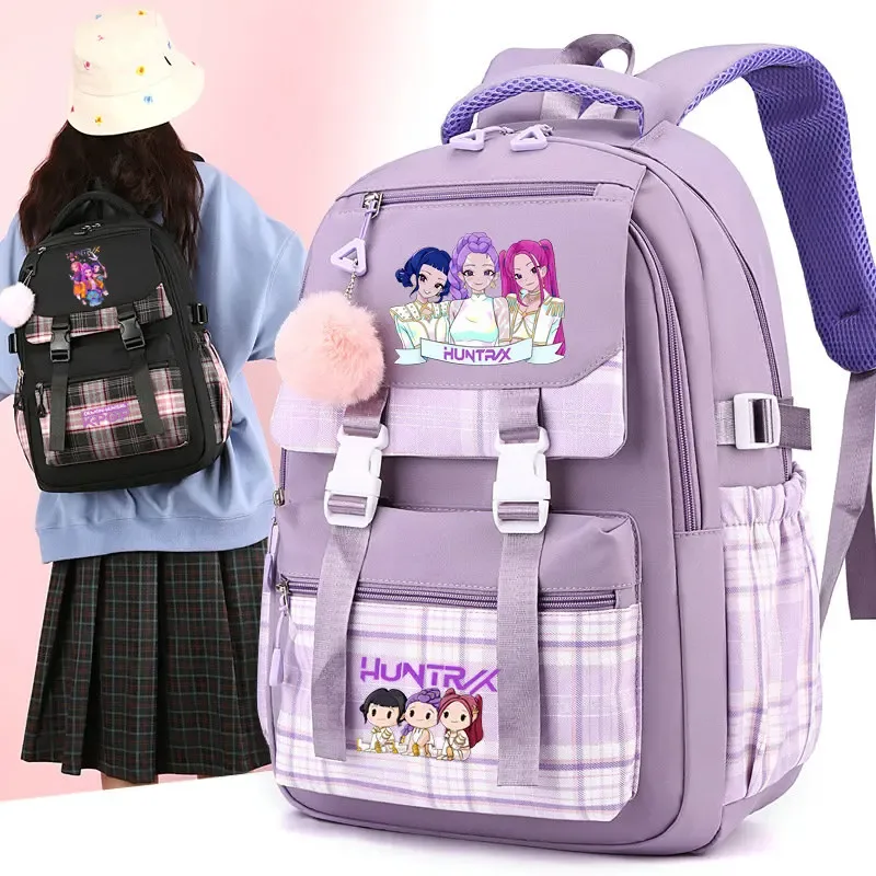 Sac à dos d'étudiant K-Pop Demon Hunters, cartable de grande capacité pour adolescents, sac à dos de voyage pour ordinateur portable pour femmes, cadeau