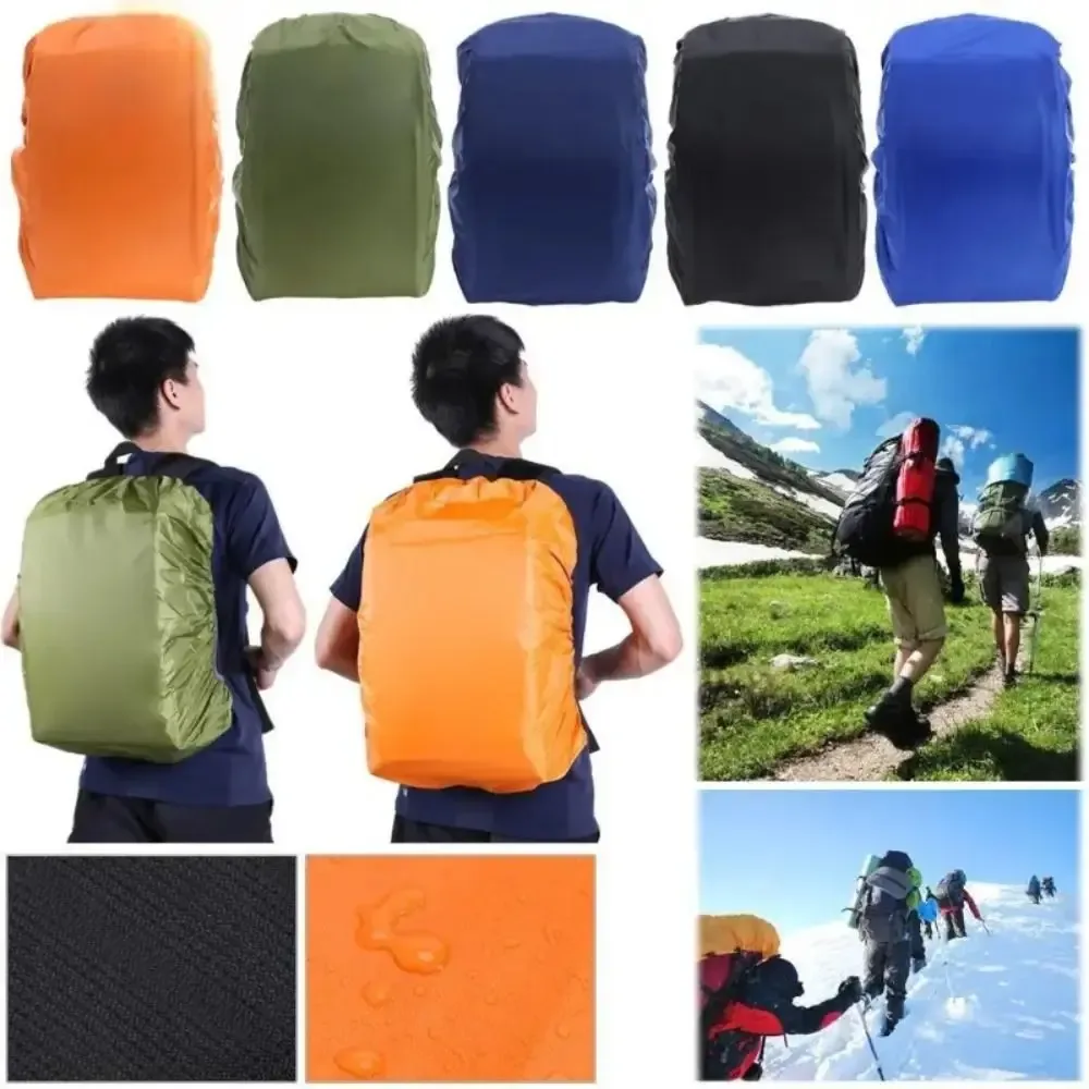 Nouvelle housse de pluie imperméable pour sac à dos, sangle élastique réglable, housse de pluie anti-poussière, protection légère pour sac à dos, randonnée