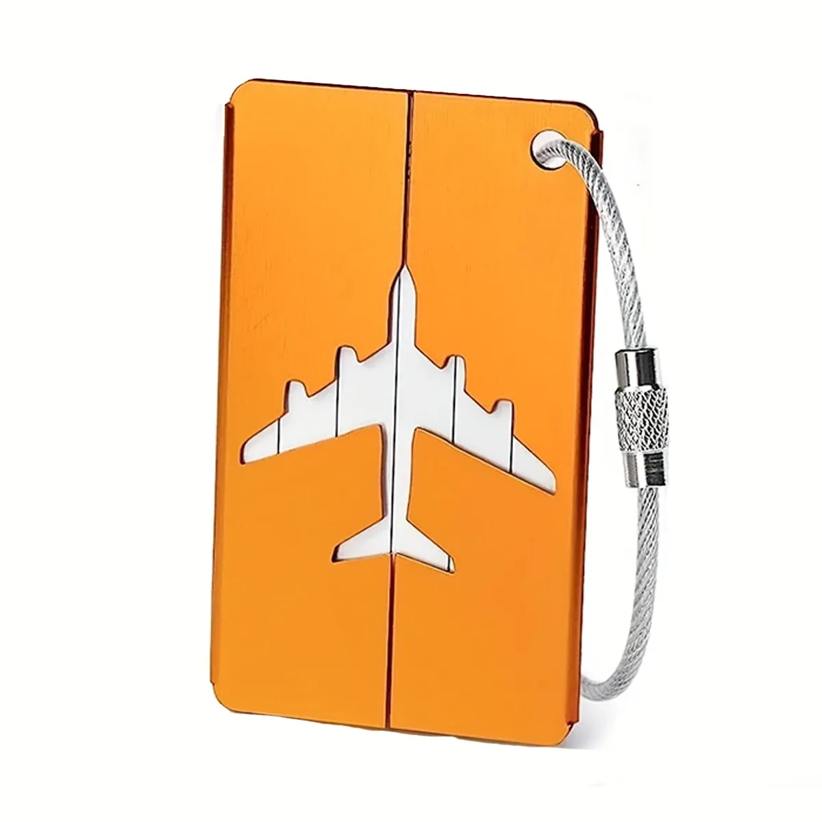 étiquette bagage alliage zinc couleur variée motif avion identification voyage sécurité câble acier inoxydable