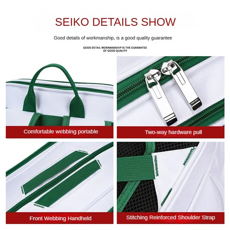 sac de tennis personnalisé avec nom imprimé sr, sac de sport d'entraînement, compartiment à chaussures, raquette de grande capacité, personnalisé