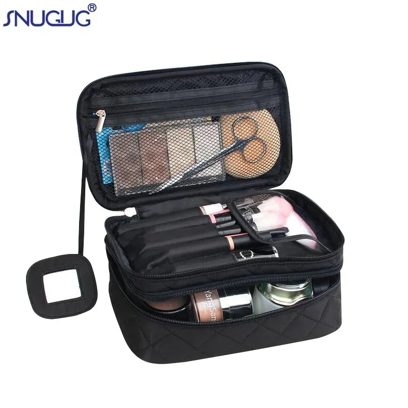 snugug sacs à cosmétiques trousse de maquillage femmes organisateur de voyage rangement professionnel brosse nécessaire trousse de maquillage trousse de toilette de beauté