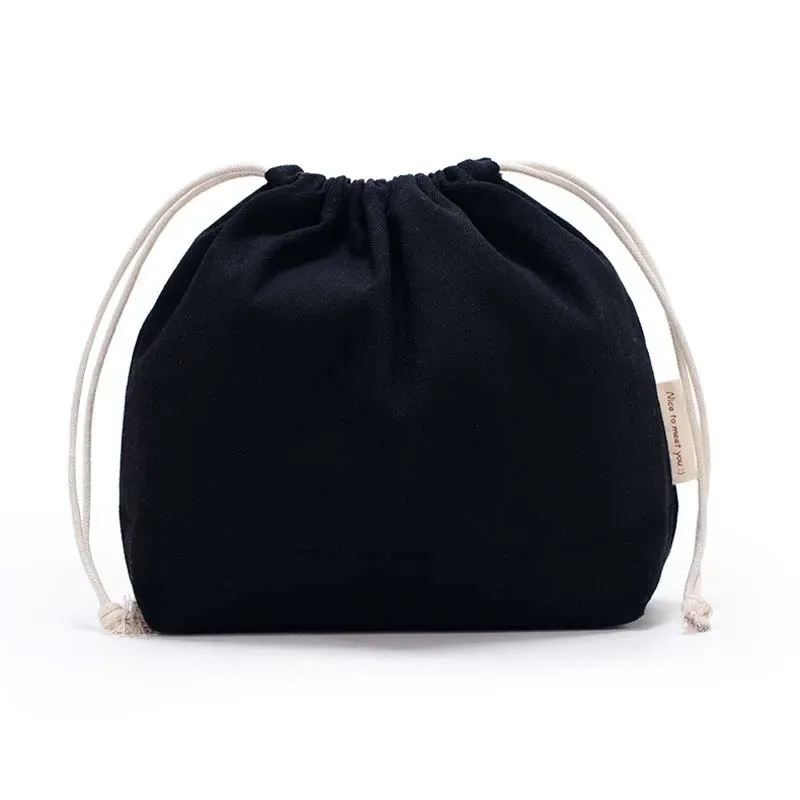 sacs à provisions en toile réutilisables pour femmes, sac de rangement de voyage, fourre-tout en coton, poudres à bijoux, poches à soupe, proximité solide, 27x20cm
