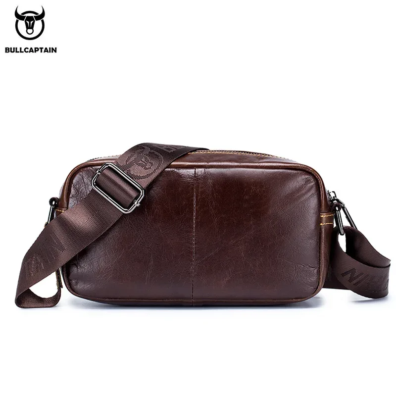 bullcaptain marque hommes bandoulière sacs à bandoulière de haute qualité mode hommes bages homme d'affaires sac de messager en cuir véritable sac