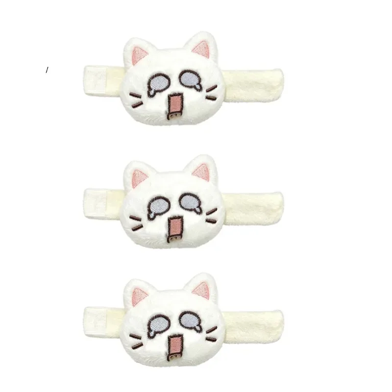 pendentif en peluche chat mignon aux larmes, décoration de sangle de sac à dos à velcro, accessoires de sac à clés en peluche de dessin animé, cadeau esthétique pour ami