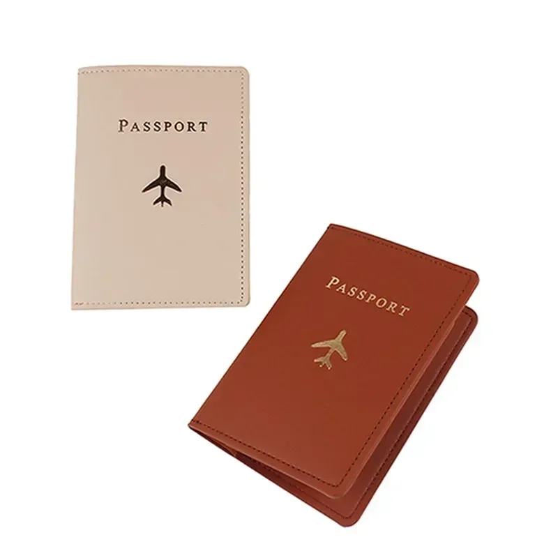 étui de couverture de passeport monochrome pour hommes et femmes, étiquette de bagage, porte-cartes de voyage, étui portefeuille, accessoires de voyage, mode